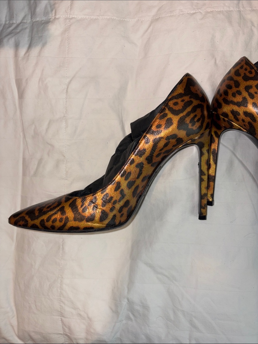 Saint Laurent Leopard Print Pointed Toe Pumps animal print SZ 36 - Picture 4 of 16